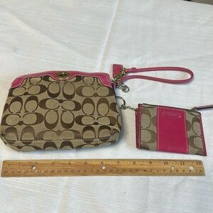 Coach wristlet with card holder